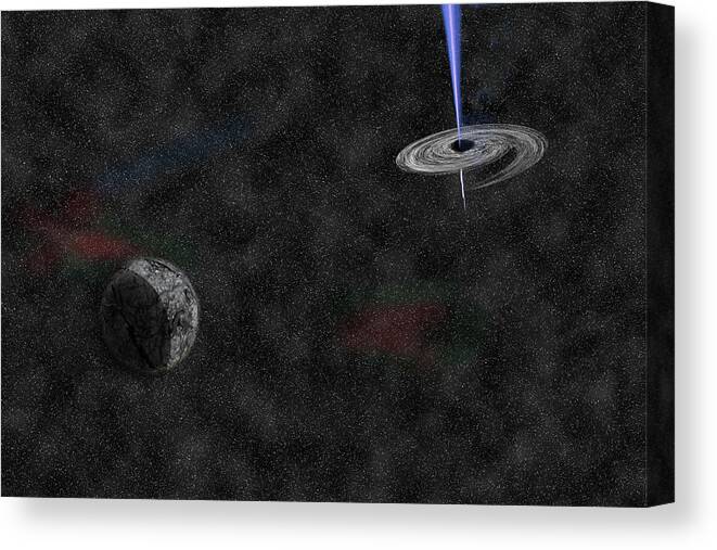 Space Canvas Print featuring the photograph Black Hole by Cathy Harper