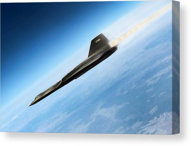 Aviation Canvas Print featuring the digital art Black Magic by Peter Chilelli