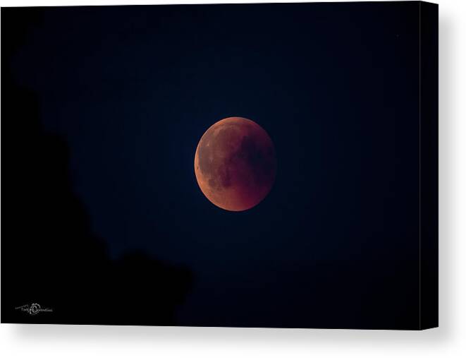 Blood Moon Canvas Print featuring the photograph Blood Moon by Torbjorn Swenelius