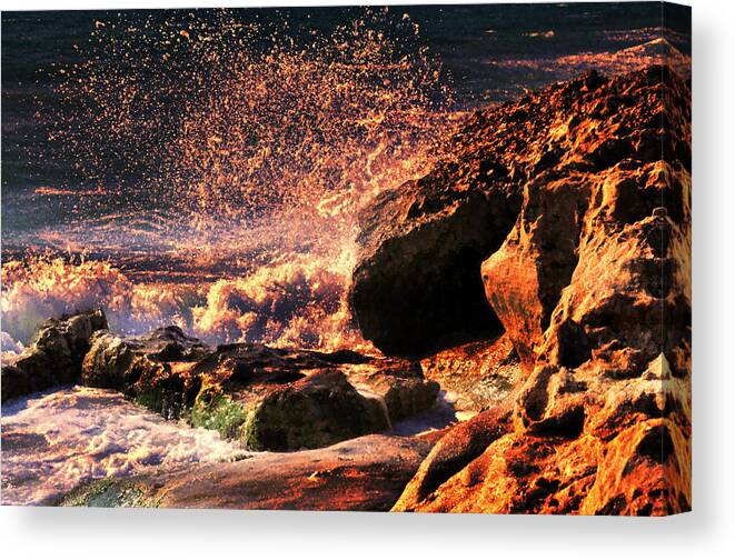 Beach Canvas Print featuring the photograph Blowing Rock by Bill Howard