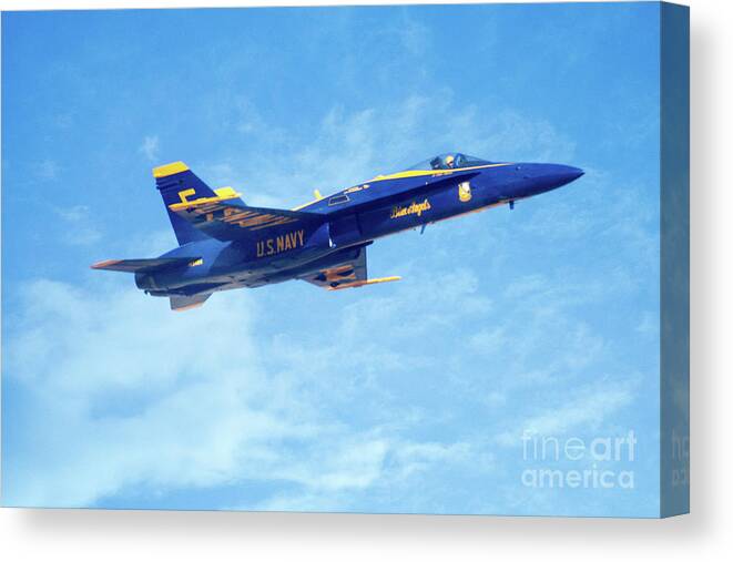 Blue Angel Canvas Print featuring the photograph Blue Angel #5 in Arizona by Bob Hislop