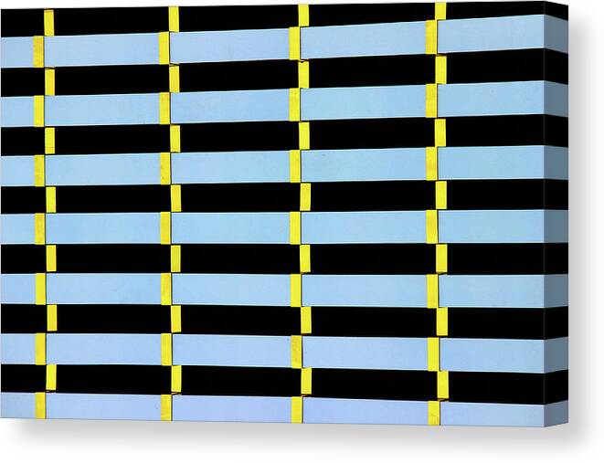 Beautiful Architecture Canvas Print featuring the photograph Blue Lines by Prakash Ghai
