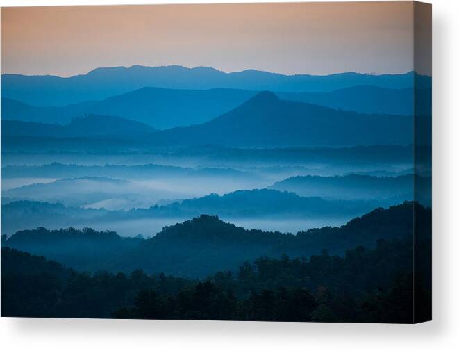 Asheville Canvas Print featuring the photograph Blue Morning by Joye Ardyn Durham