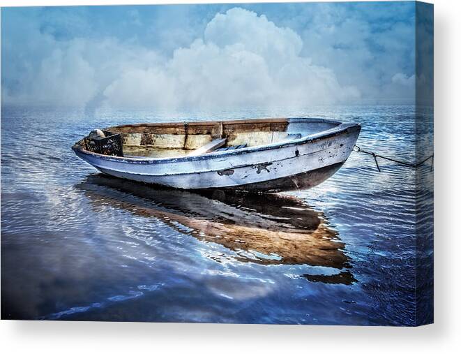 Boats Canvas Print featuring the photograph Blues by Debra and Dave Vanderlaan
