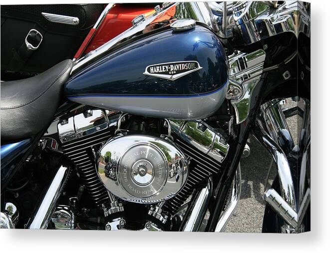 Motorcycles Canvas Print featuring the photograph Blues by Mark Alesse