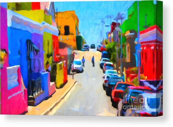 Bo-kaap Canvas Print featuring the painting Bo-Kaap by Chris Armytage