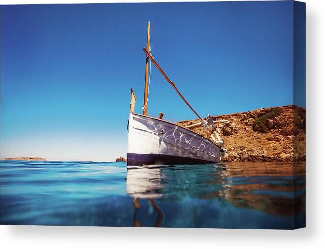 Calm Canvas Print featuring the photograph Boat II by Gemma Silvestre