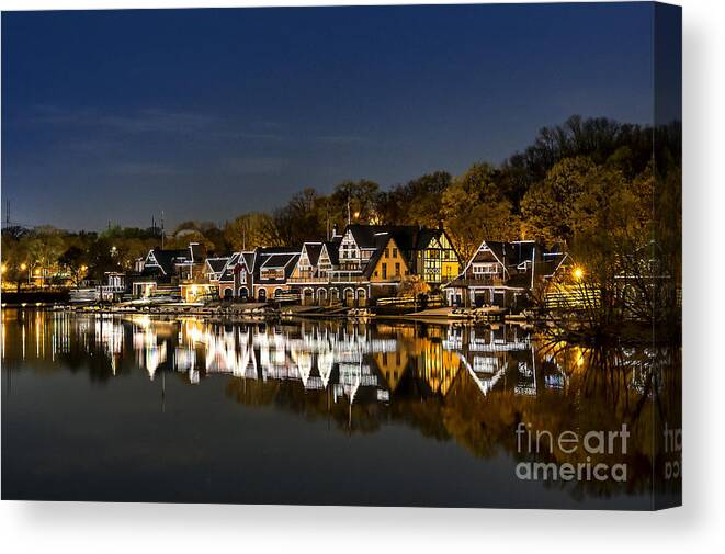 Boathouse Row Canvas Print featuring the photograph Boathouse Row by John Greim