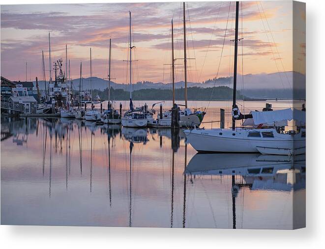 Boats Canvas Print featuring the photograph Boats in Pastel by Suzy Piatt