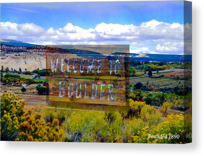 Boulder Utah Canvas Print featuring the photograph Boulder by David Lee Thompson