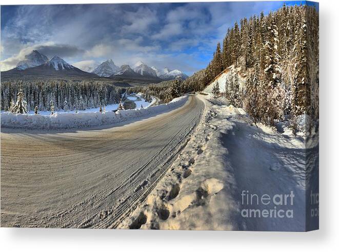 Morant Canvas Print featuring the photograph Bow Valley Winter Wonderland by Adam Jewell
