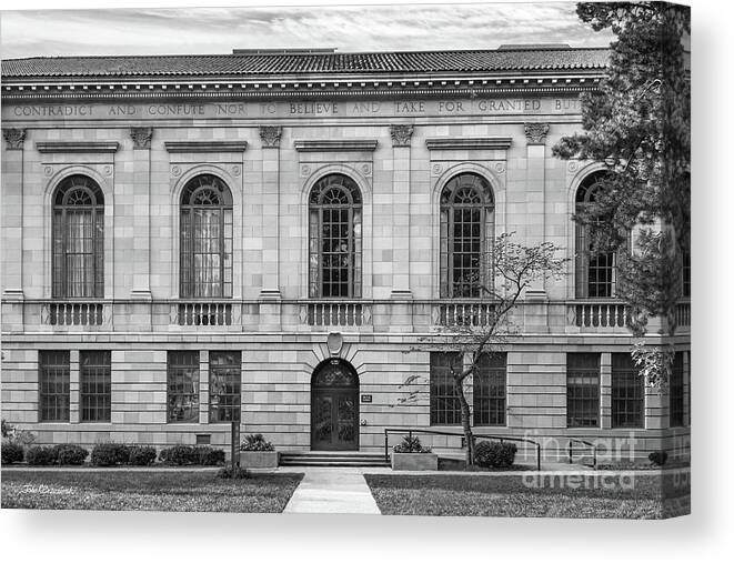 Bgsu Canvas Print featuring the photograph Bowling Green State University Mc Fall Center by University Icons