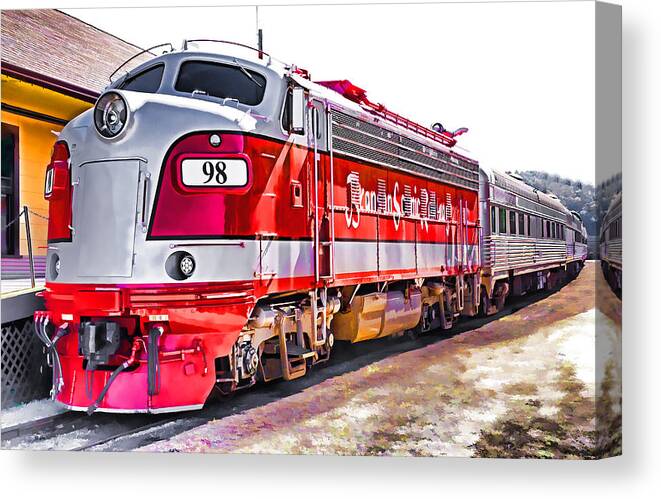 Usa Canvas Print featuring the photograph Branson Engine 98 by Dennis Cox