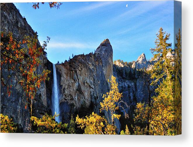 Yosemite Canvas Print featuring the photograph Bridleveil Falls - Yosemite National Park - California by Bruce Friedman