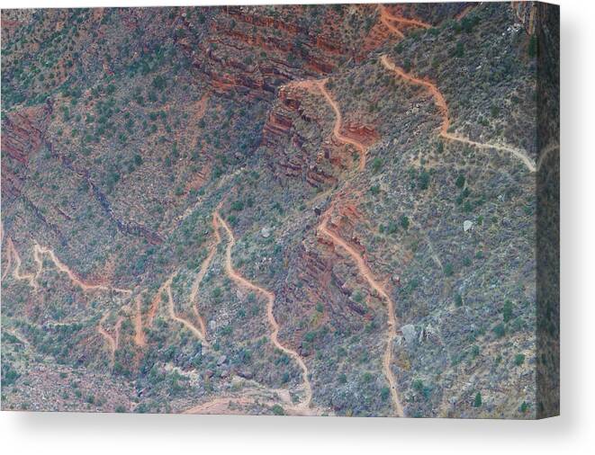Autumn Canvas Print featuring the photograph Bright Angel Trail II by Beth Collins