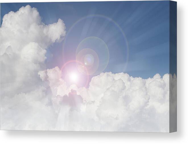 Beam Canvas Print featuring the photograph Bright start to the day 1 by Les Cunliffe
