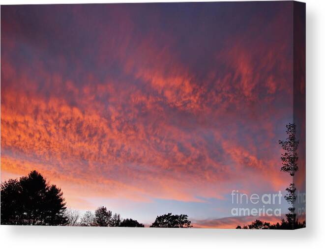 Landscape Canvas Print featuring the photograph Brilliant October Cloudscape by Sandra Huston
