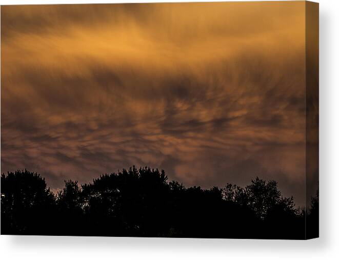 Sunset Canvas Print featuring the photograph Brilliant Sunset Sky by Tracey Rees