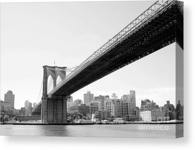 Brooklyn Bridge Canvas Print featuring the photograph Brooklyn Bridge by Julie Lueders 