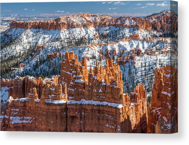 Bryce Canyon National Park Canvas Print featuring the photograph Bryce Canyon in Snow by Joseph Smith
