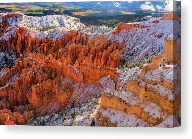 Canyon Canvas Print featuring the photograph Bryce Canyon by John Roach