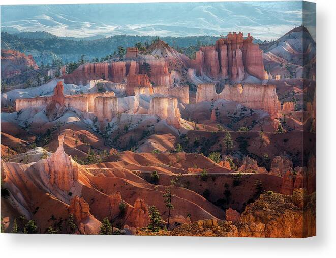 American Canvas Print featuring the photograph Bryce Canyon Morning Magic by Alex Mironyuk