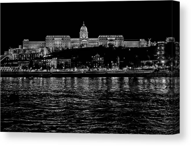 Buda Canvas Print featuring the photograph Buda Castle over the Danube by Adam Rainoff