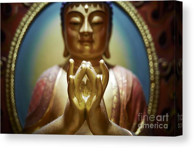 Buddha Canvas Print featuring the photograph Buddha Tooth Relic Temple 4 by Dean Harte