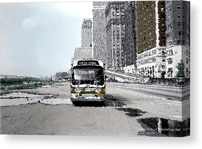 Bus Canvas Print featuring the photograph Bus by Mark Alesse