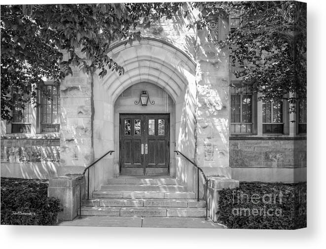 Butler University Canvas Print featuring the photograph Butler University Doorway by University Icons