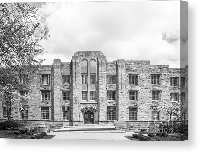 Butler University Canvas Print featuring the photograph Butler University Schwitzer Residence Hall by University Icons