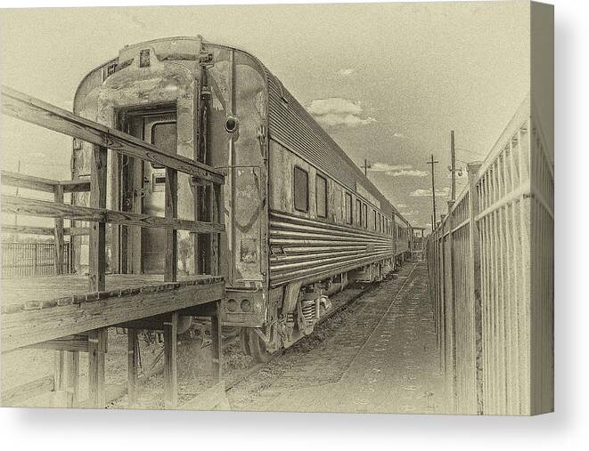 Monotone Canvas Print featuring the photograph Bygone Era by Jim Painter