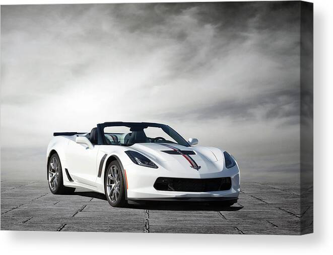 Chevrolet Canvas Print featuring the digital art C7 Z06 Corvette by Peter Chilelli