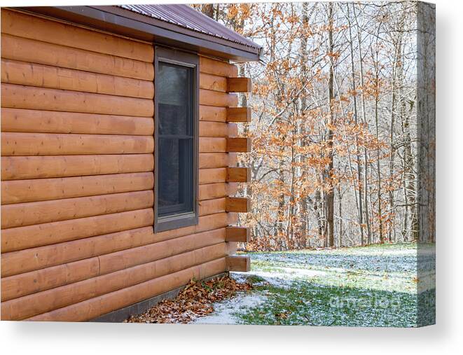 Rental Canvas Print featuring the photograph Cabin Exterior 37 by William Norton