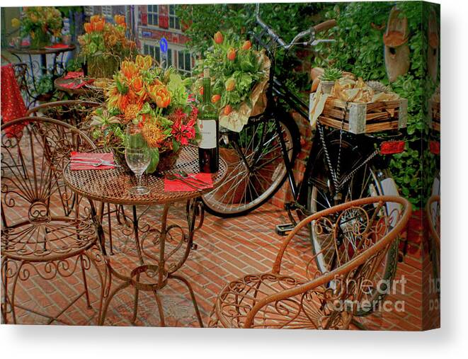 Cafe Canvas Print featuring the photograph Cafe Dutch Style by Sandy Moulder