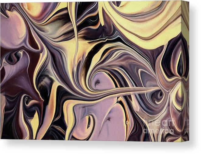 Abstract Canvas Print featuring the painting Calm Interaction by Patti Schulze