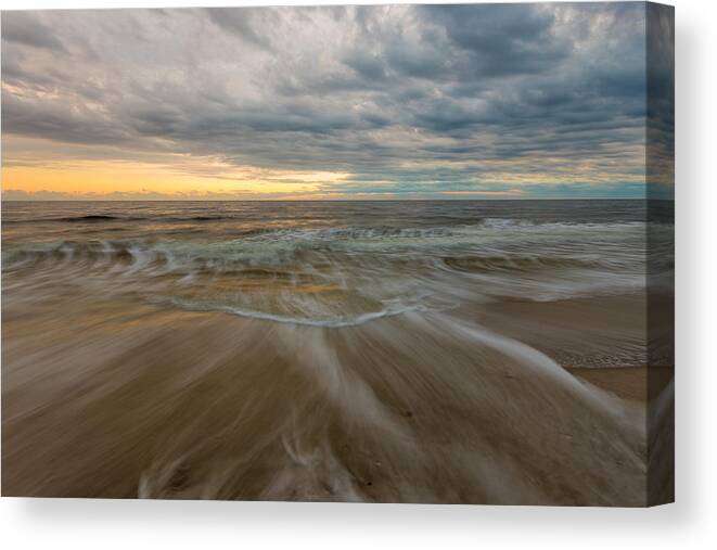 Oak Island Canvas Print featuring the photograph Calming Waves by Nick Noble