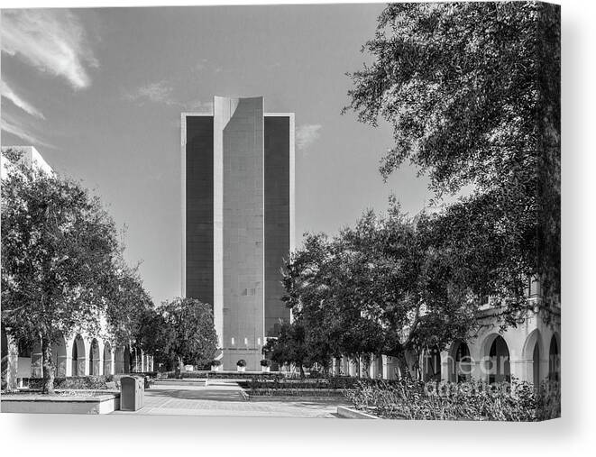 Caltech Canvas Print featuring the photograph California Institute of Technology Millikan Memorial Library by University Icons
