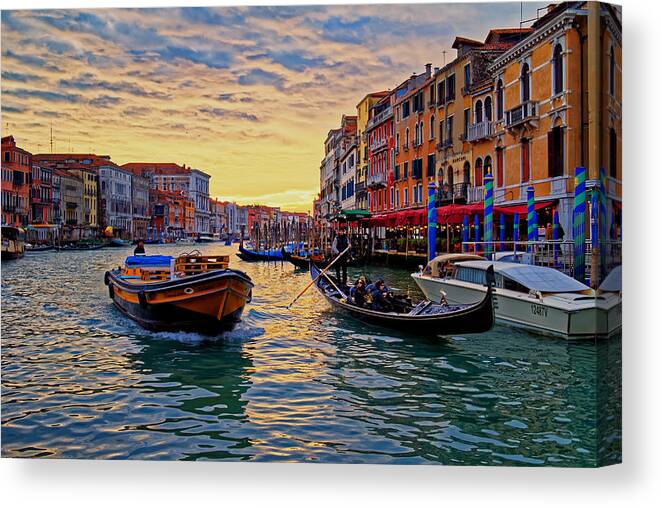 Canal Canvas Print featuring the photograph Canals of Venice by Adam Rainoff