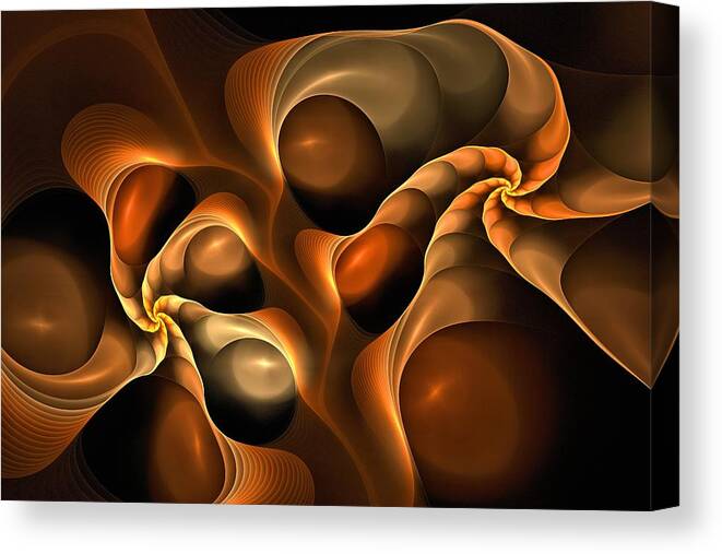 Candy Series Canvas Print featuring the digital art Candied Caramel Twists by Doug Morgan
