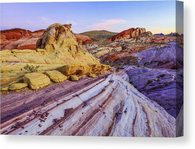Candy Cane Desert Canvas Print featuring the photograph Candy Cane Desert by Chad Dutson