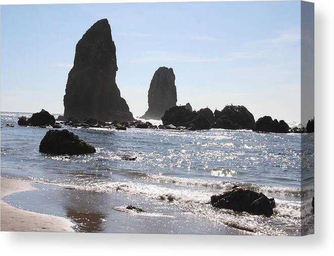 Sea Canvas Print featuring the photograph Cannon Beach II by Quin Sweetman