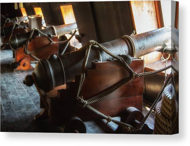 Cannon Canvas Print featuring the photograph Cannons Below by Dale Kincaid