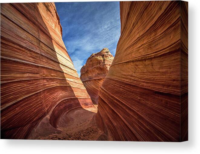 The Wave Canvas Print featuring the photograph Canyon atThe Wave by Wesley Aston