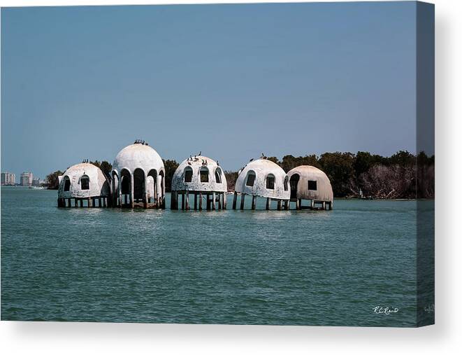 Florida Canvas Print featuring the photograph Cape Romano - Domed Homes - Marco in the Background by Ronald Reid