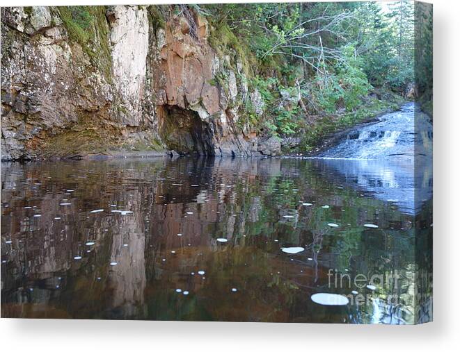 River Canvas Print featuring the photograph Carlson Creek Falls by Sandra Updyke
