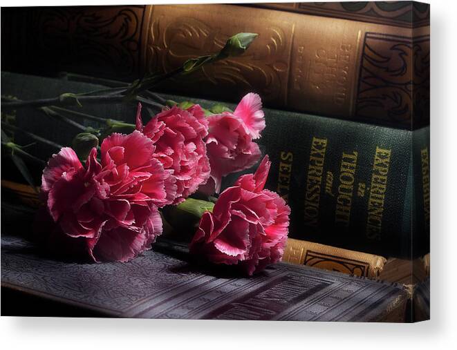 Carnations Canvas Print featuring the photograph Carnation Series 1 by Mike Eingle