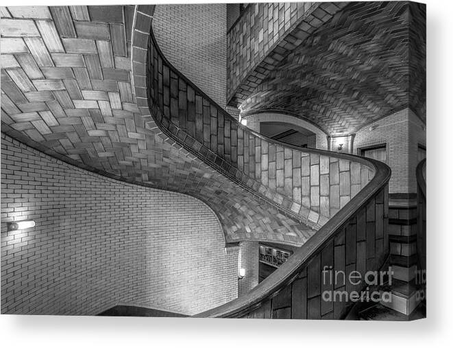 American Canvas Print featuring the photograph Carnegie Mellon University Baker Hall Stairway by University Icons