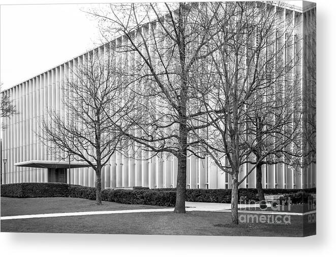 American Canvas Print featuring the photograph Carnegie Mellon University Hunt Library by University Icons