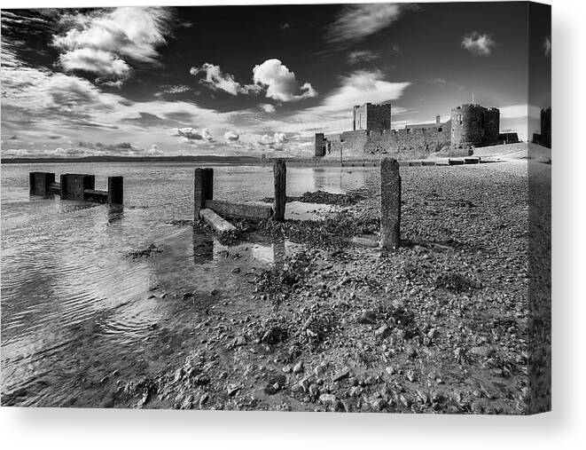 Carrickfergus Canvas Print featuring the photograph Carrickfergus Castle 1 by Nigel R Bell